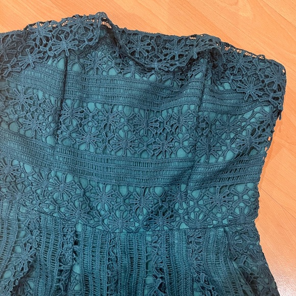 Greylin Lace Pattern Strapless Jumpsuit - Picture 2 of 5